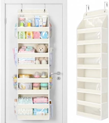 Yecaye 5 Tier Over the Door Organizer, Swing-proof Door Organizer Hanging by Yecaye