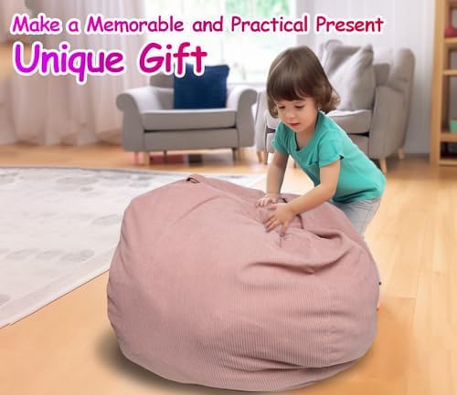 Bean Bag Cover for Organizing Plush Memory Foam Stuffed Animal Bean Bag Storage - Image 5