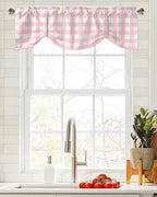 Christmas Blackout Tie Up Valance Curtains - Image 2