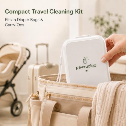 8-in-1 Baby Bottle Cleaning Kit, Portable Brush Set & Drying Rack - Image 5