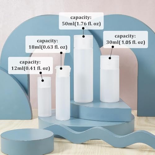 BENECREAT 10 Pack 12ml Small Plastic Flip Cap Sample Bottle Empty Refillable - Image 5