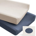Konssy 100% Cotton Muslin Changing Pad Cover 2 Pack by Konssy