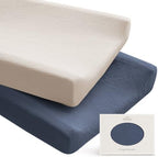 Konssy 100% Cotton Muslin Changing Pad Cover 2 Pack by Konssy