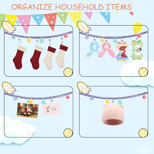 2PCS Stuffed Animals Storage Chain Organizers 80" Cotton Hanging Storage Chain - Image 4