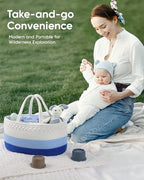 Maliton Baby Diaper Caddy Organizer, Cotton Rope Diaper Caddy Basket, Large - Image 5