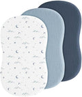 3 Pack Baby Muslin Bassinet Sheets by Coreeky
