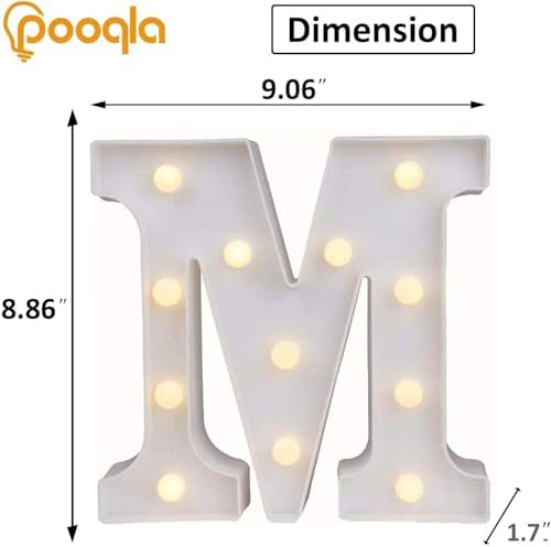 Pooqla LED Light Up Letters, Warm White and Colorful Lighted Marquee Letters - Image 3