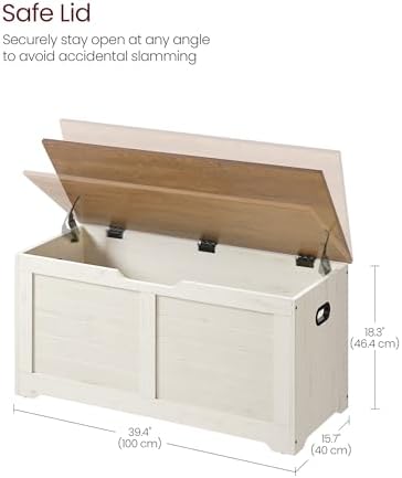 VASAGLE Storage Chest, 39.4 Inches Width Bench - Image 3