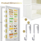HOMELUX THEORY Over the Door Organizer, 6-Tier XL, 100D Fabric, Light Gray - Image 3