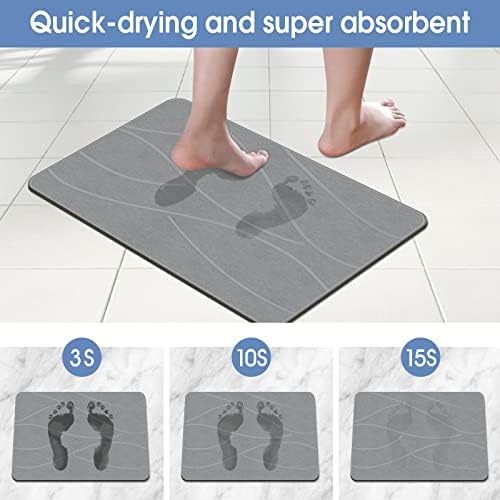VEELOIM Stone Bath Mat, Diatomaceous Earth Shower Mat - Image 4