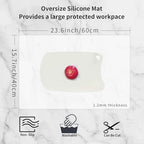 2 Pack Oversize Silicone Table Mats, Silicone Placemat Set of 2 - Image 5