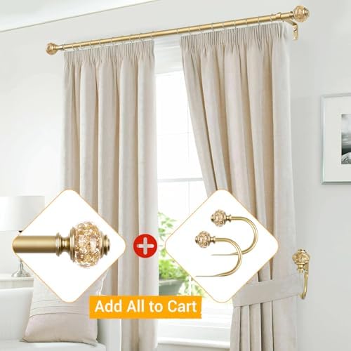 USFOOK Gold Curtain Holdbacks, Decorative Drapery Tiebacks, 2 Pack/1 Pair - Image 4