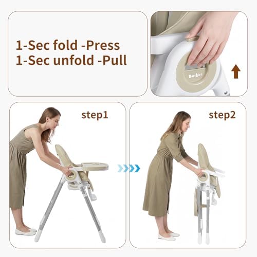 Babilous Baby High Chair, 4-in-1 Foldable - Image 6