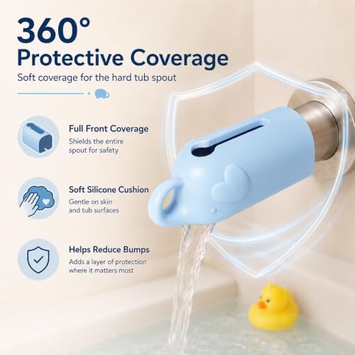 Baby Bath Spout Cover, Soft Silicone Faucet Cover - Image 3