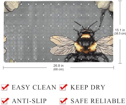 Baby Bath Mat Non Slip 26.8"x15.1" Bathtub Mat - Image 4