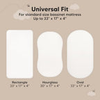2pk Waterproof Bassinet Sheets Boy, 33x17 Mattress Cover - Image 4