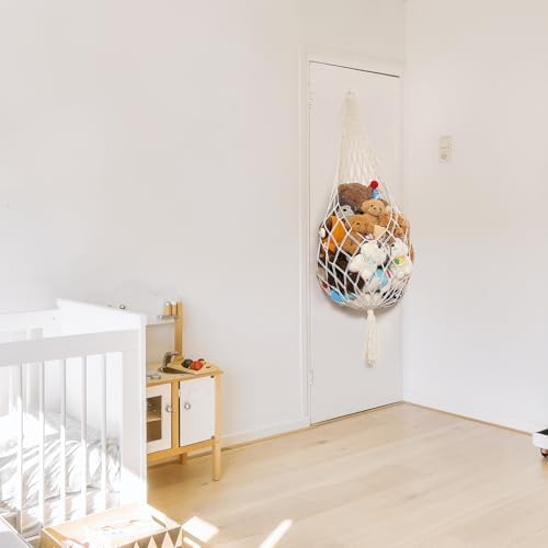 Amdermi Stuffed Animal Hammock Corner, Boho Macrame Plush Toy Storage Net - Image 6