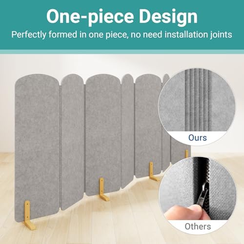 Natwind Foldable Kids Room Divider, Freestanding Classroom Partition - Image 5