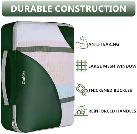OlarHike Packing Cubes for Travel, Gifts for Women Mom, Anti-Tearing Suitcase - Image 4