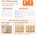 Lifewit 8" Tall Drawer Dividers, Adjustable Deep Drawer Organizer Clothes - Image 3