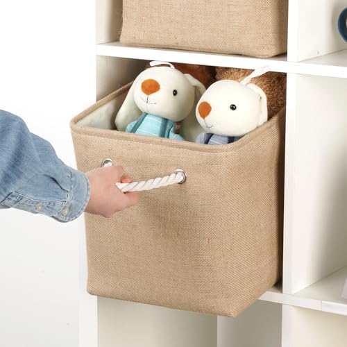 Temary Cube Storage Bins 11 Inch Fabric Storage Baskets 4 Pack Collapsible - Image 6