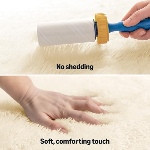 Amazon Basics Fluffy Washable Area Rug, Shaggy Carpet - Image 4
