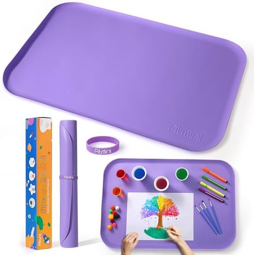 AtMini Silicone Art Mats for Kids, Play Sand, DIY Crafts Mat for Kids by LearningThroughPlay