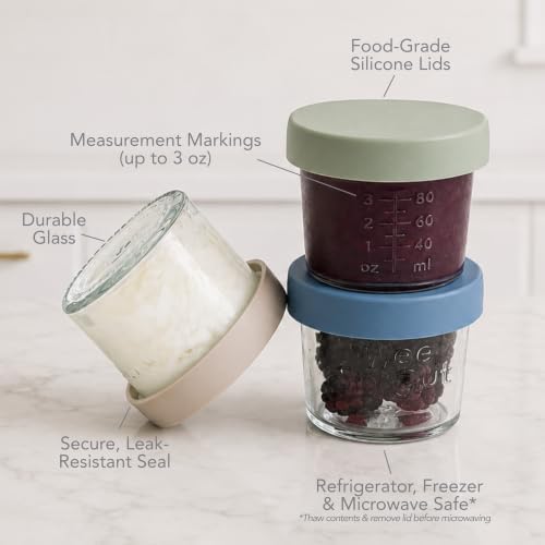 WeeSprout Glass Baby Food Storage Jars - Image 3