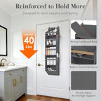 Lifewit 1 Pack Over the Door Organizer 5 Section Hanging Storage, Dark Gray - Image 4