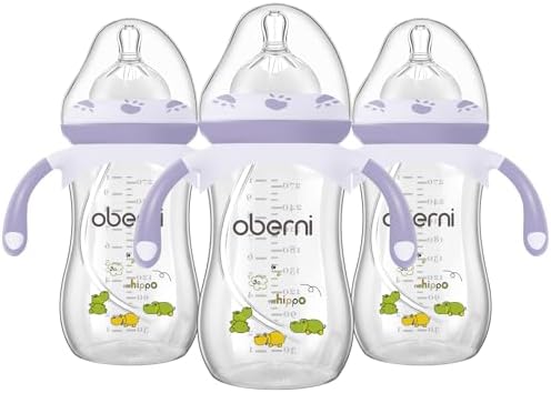 Oberni Baby Bottles, Weighted Straw Toddler Milk Bottles by oberni
