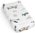 Sweet Jojo Designs Vintage Airplane Boy Baby Changing Pad Cover Sheet Infant by SweetJojoDesigns