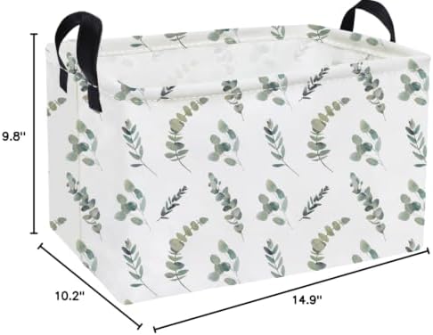 Essme Rectangular Leaves Basket, Kids Storage Bins Organizer - Image 2