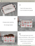 Rectangular Pink Ballerina Storage Bin, Closet Organizer Basket - Image 5