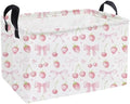 Essme Rectangular Kids Baskets, Girls Storage Basket Pink Bins by ESSME