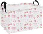 Essme Rectangular Kids Baskets, Girls Storage Basket Pink Bins by ESSME