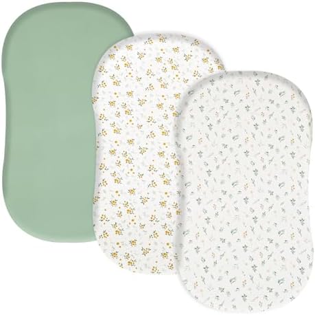 david's kids 3 Pack Bassinet Sheets, Ultra Soft Breathable Comfortable Baby by davidskids