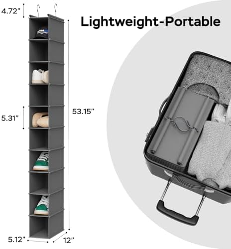 MAX Houser 10-Shelf Hanging Shoe Shelf Organizer - Image 3
