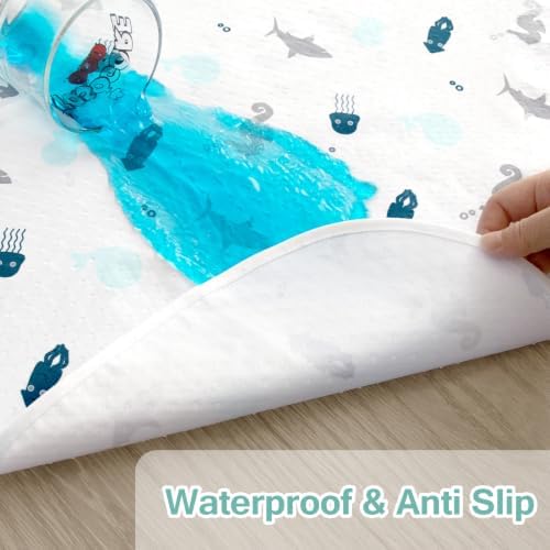 Splat Mat for Under High Chair 2 Pack, Waterproof High Chair Floor Mat - Image 2