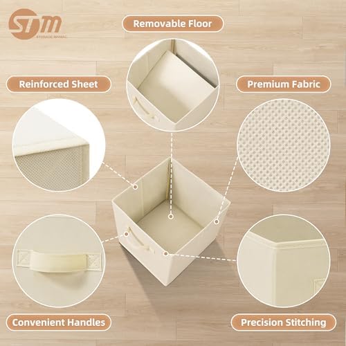 STORAGE MANIAC Storage Cubes, 11 Inch 4 Pack Collapsible Fabric Shelf Bins - Image 3