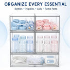 Baby Bottle Organizer, 3-Tier Acrylic Storage Organizer - Image 2