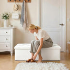 DUMOS 43 Inch Folding Storage Ottoman Bench, Large Ottoman - Image 2