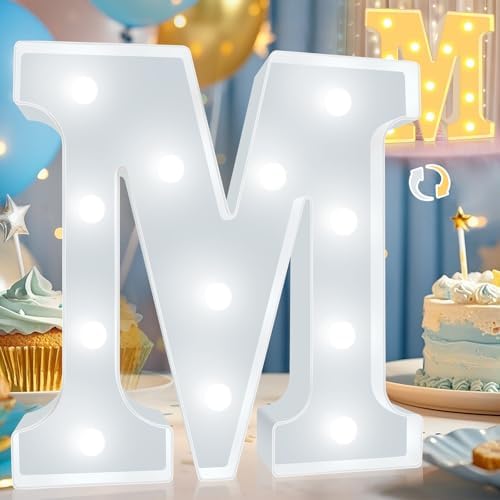 Pooqla LED Marquee Letter Lights, Warm White and Cool White Decorative Lighted by Pooqla