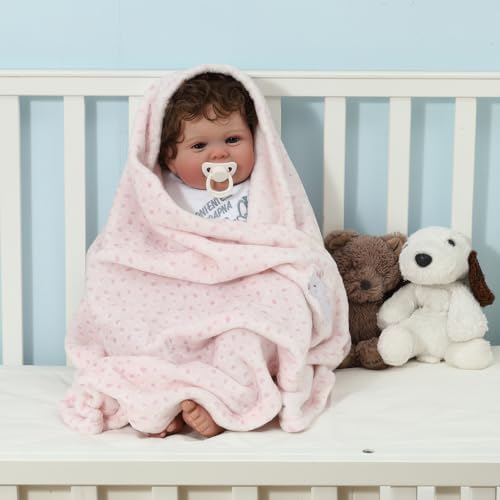 CREVENT 2Pcs 30''X40'' Cute Cozy Fluffy Warm Baby Blankets - Image 7