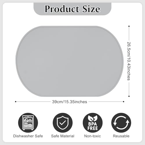 Silicone Placemat Set of 2, Heat Resistant Placemats - Image 2