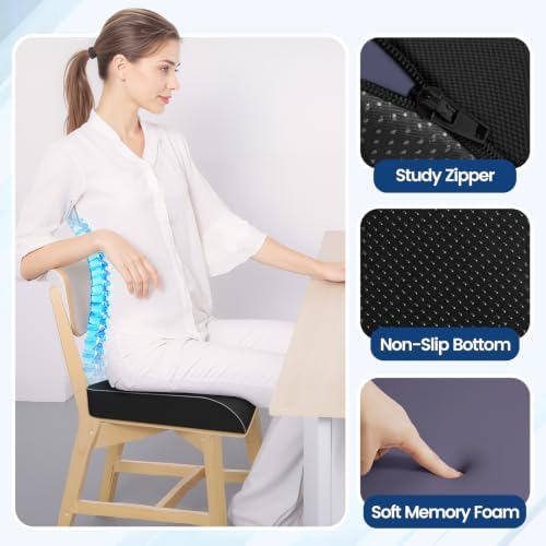 SweetSlubr Memory Foam Seat Cushion, Office Chair Cushion - Image 3