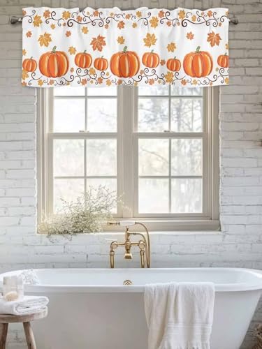 Vandarllin Fall Maple Leaves Kitchen Curtains Valances - Image 6