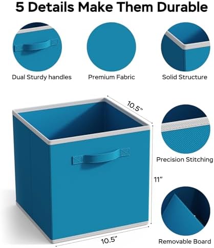 MAX Houser 6 Pack Foldable Fabric Storage Bins - Image 3