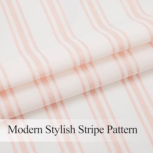 ZJDECOR Cotton Blended Pink Vertical Stripe Tiers Panels - Image 6