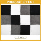 ZENOWICK 12 Pcs Plush Interlocking Carpet Tiles, Puzzle Play Mats - Image 4
