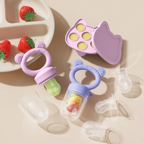 Baby Breastmilk Popsicle Molds & Baby Fruit Feeder, Infant Food Freezer Tray - Image 2